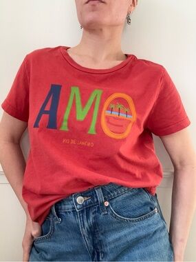 FARM Rio Red 'AMO' Graphic Short Sleeve Tee